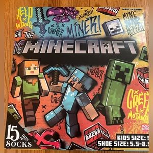 15 pair of Minecraft socks advent calendar